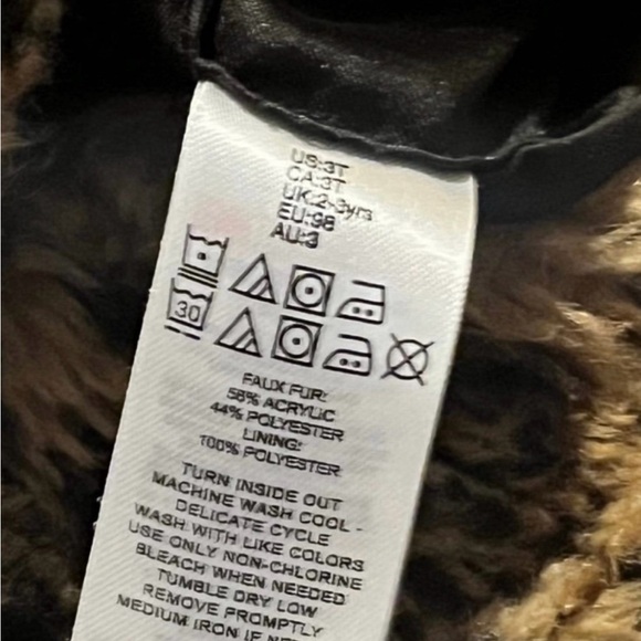 Faux Fur Animal Print Toddler Fashion Vest - Picture 2 of 4